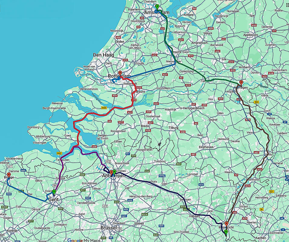 Die befahrenen Wasserstrassen