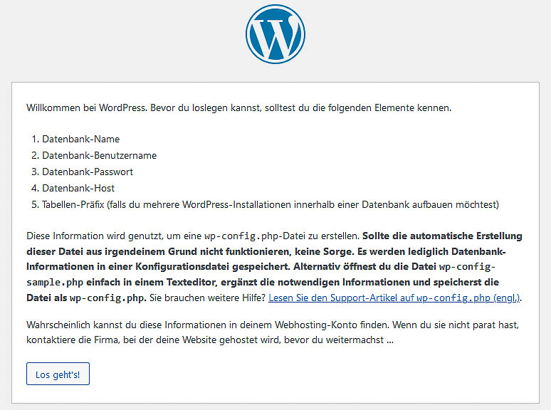 WordPress installieren