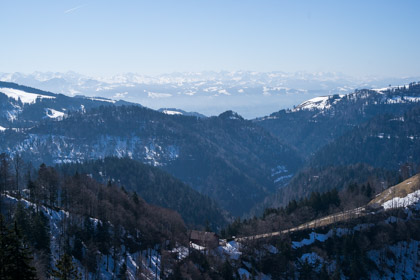 Wanderung aufs Schnebelhorn, höchster Berg im Kanton Zürich, am 16. März 2012