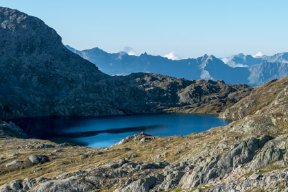 Wanderung vom Ritomsee zur Cadlimohütte SAC und durch das Val Cadlimo zum Lukmanier m Rahmen des Projektes «Rheinquellen» am 8./9. September 2015.